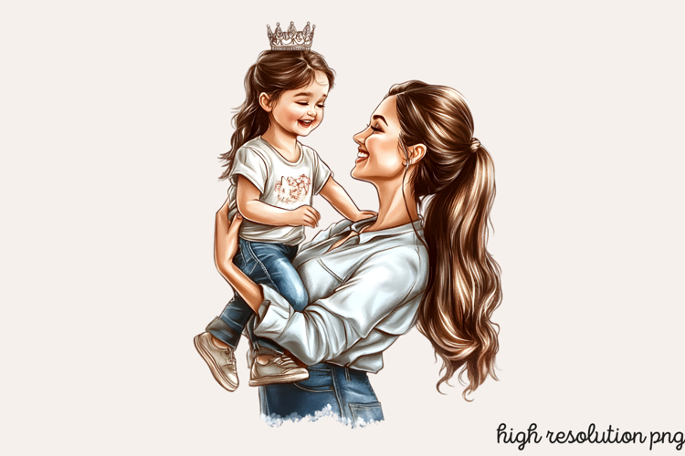 Mother Daughter Sublimation PNG