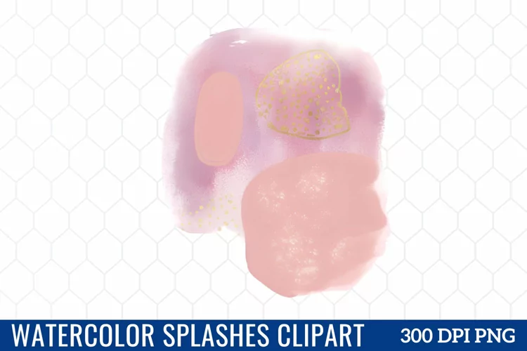 Watercolor Splashes Clipart