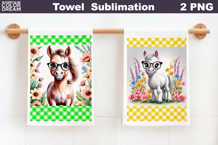 Funny Horse Towel | Spring Animal Kitchen Towel