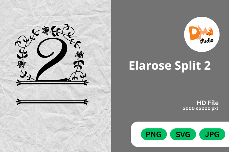 Split Floral Svg Image 4