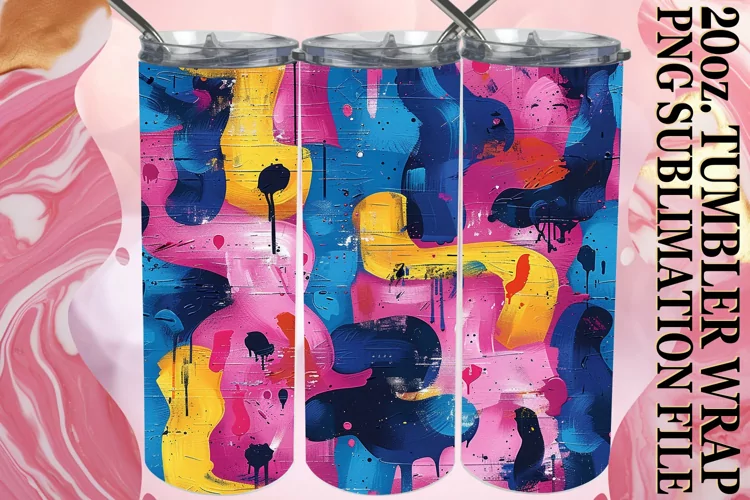 Dynamic Colorful Tumbler Design 20oz