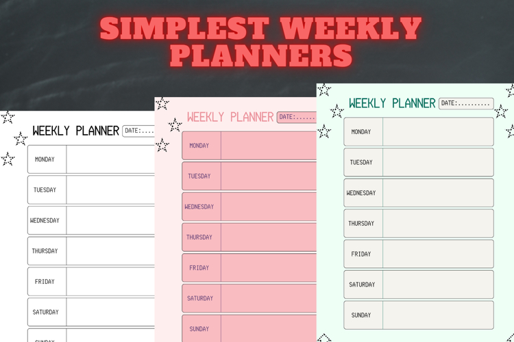 best simplest weekly planner freebie 59,free Weekly planner example image 1