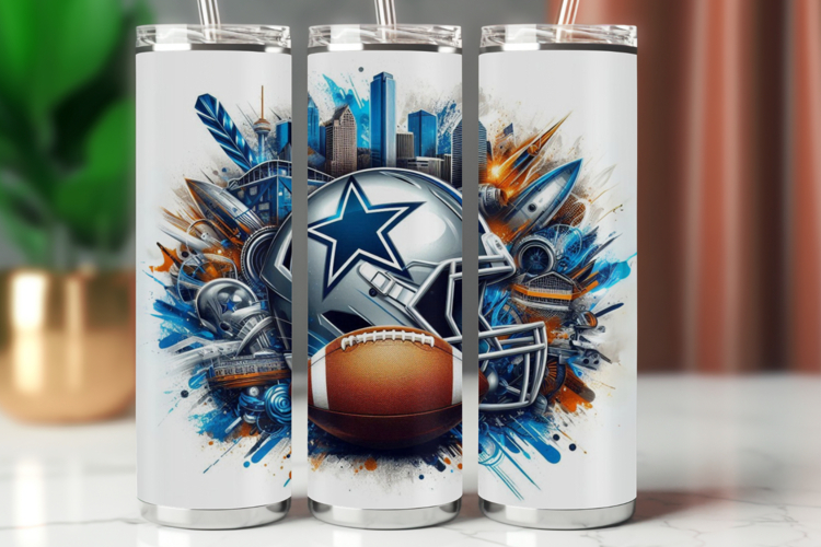 Tumbler Wrap 20 oz - football