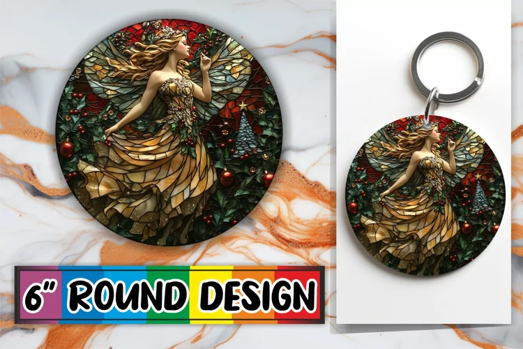 Radiant Round Sublimation Coasters, Holiday