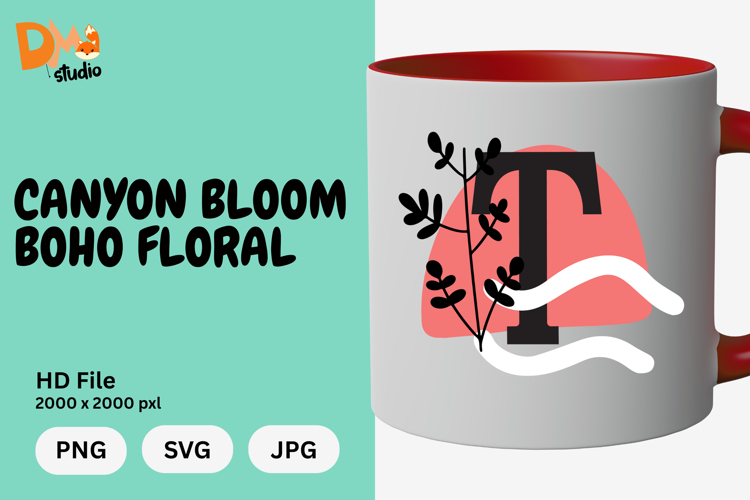 Boho Floral Svg Image 2