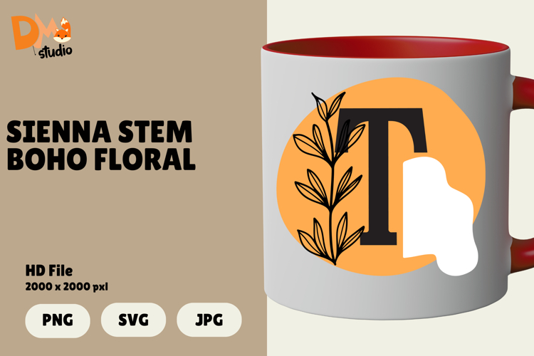Floral Monogram Letter Svg Image 13