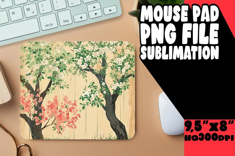 Blooming Forest: Spring Mouse Pad Sublimation