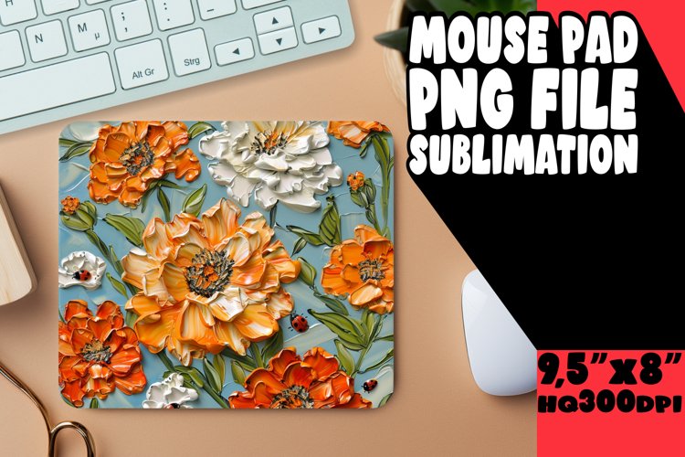 Elegant Spring Bouquet Sublimation Mouse Pad example image 1
