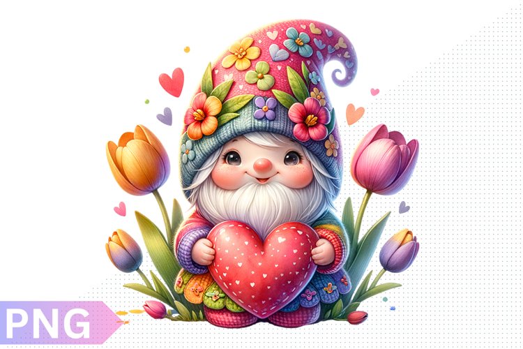 Spring Gnome Clipart - Gnome sublimation PNG Design