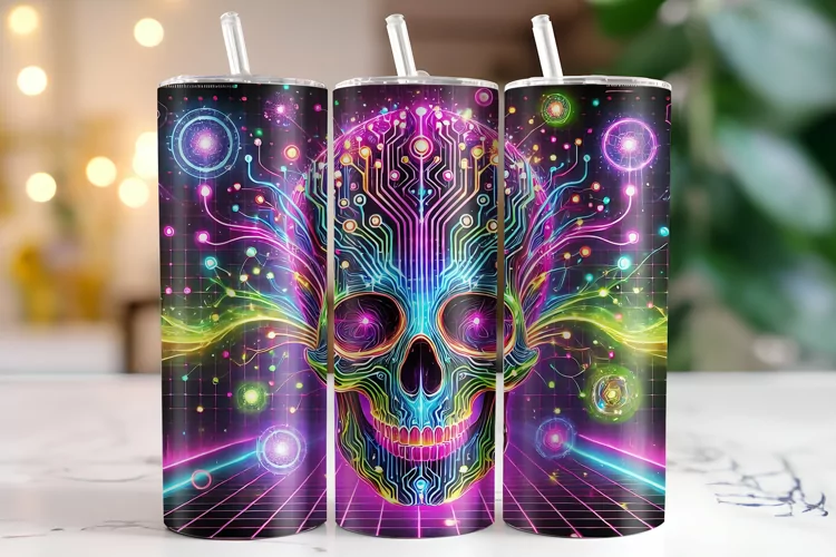 Skull Tumbler Wrap | Sublimation