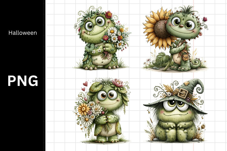 Halloween PNG, Monster PNG, Fall PNG example image 1