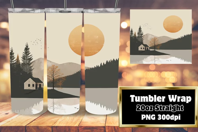 Minimalist Boho Design Tumbler Wrap 20oz