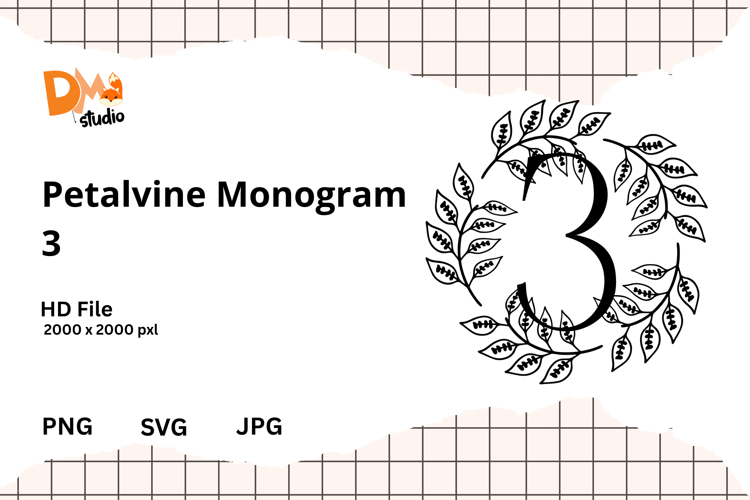 Floral Monogram Letter Svg Image 3