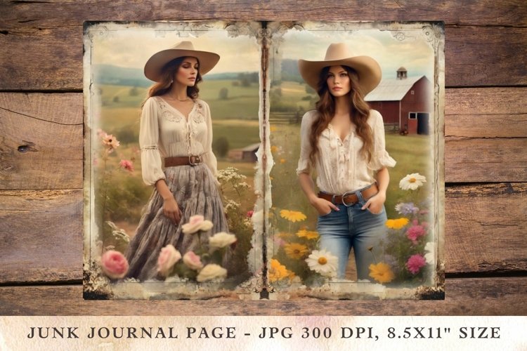 Vintage Cowgirl Clipart Image 17