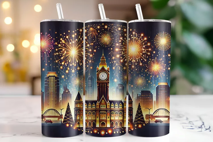 Happy New Year Tumbler Wrap | Sublimation | Tumblers