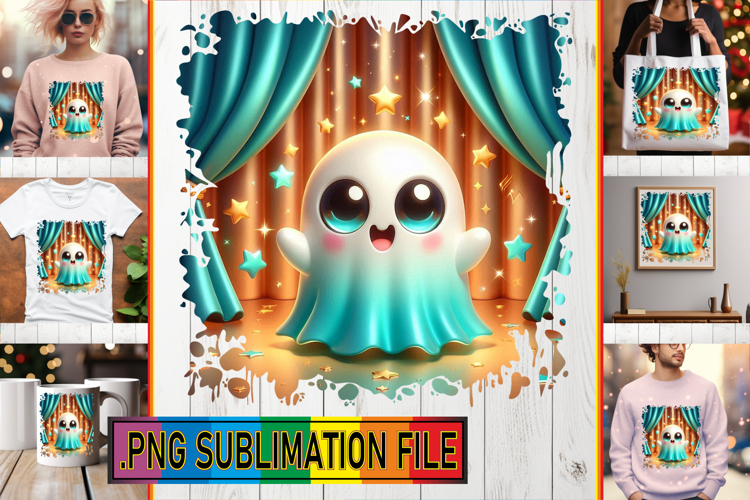 Cheerful TOTE BAG Art Ideas, 3D Cute Ghost