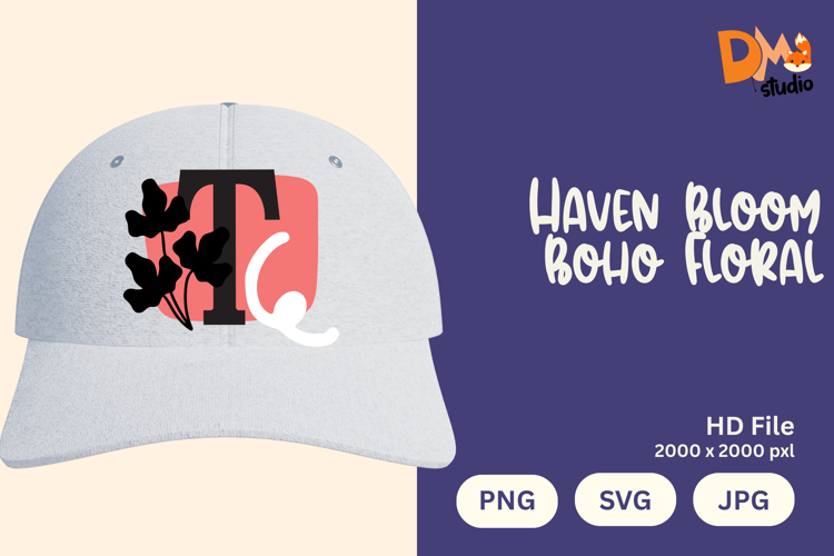 Haven Bloom Boho Floral Monogram