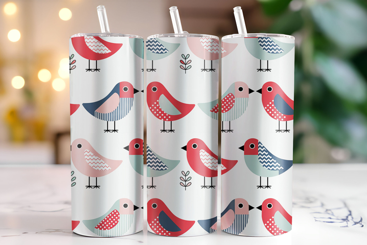 Birds Tumbler Wrap | Sublimation | Tumblers