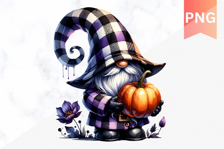 Halloween Gnome Sublimation - Clipart PNG Design