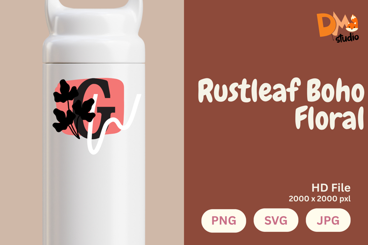 Leaf Monogram Svg Image 7