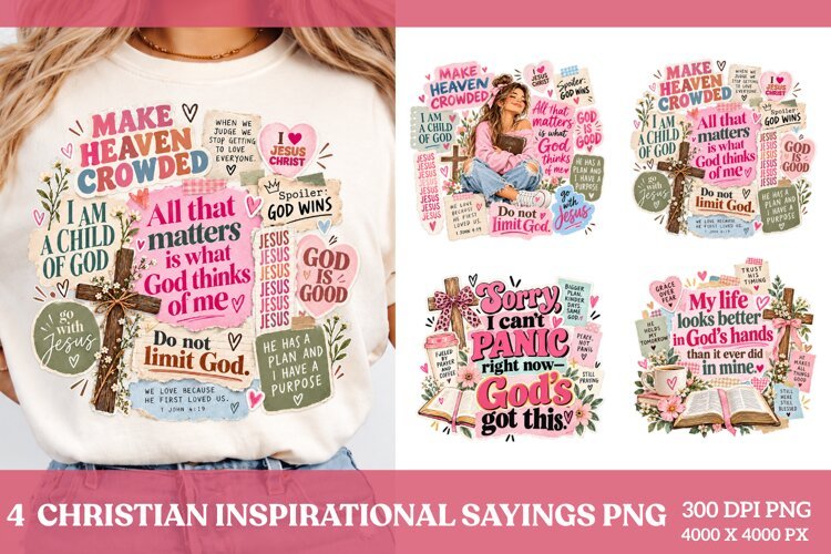 4 Christian Faith Sayings PNG example image 1