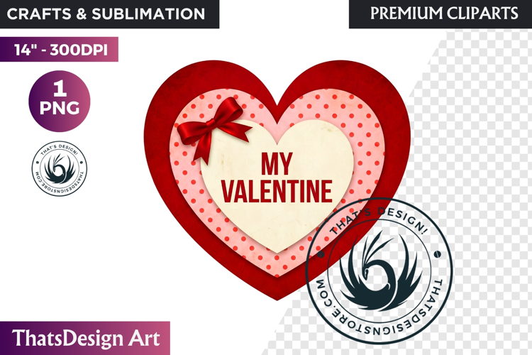 Vintage Valentine Day Labels and Romantic Heart Tags