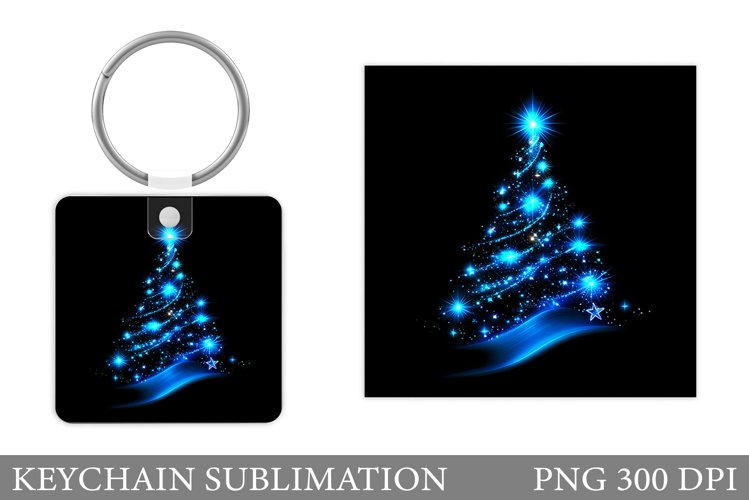 Christmas Tree Keychain. Christmas Keychain Sublimation