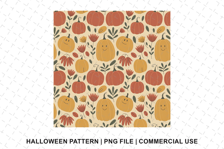 Halloween Pumpkin Pattern Png | Sublimation | Digital Paper