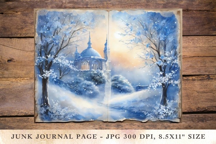 Printable Junk Journal Pages Snow 5