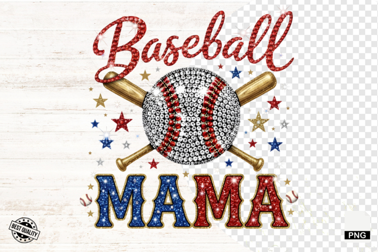 Baseball Mama Png Sublimation - Mothers Day Png