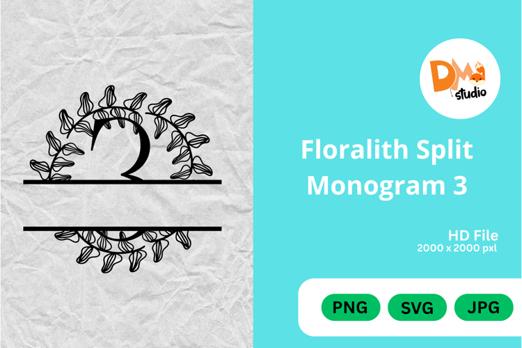 Floral Monogram Letter Svg Image 10