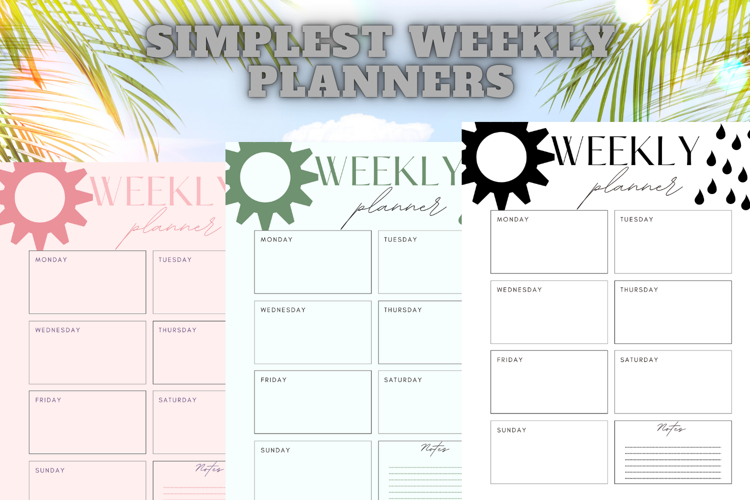 best simplest weekly planner freebie 55,free Weekly planner