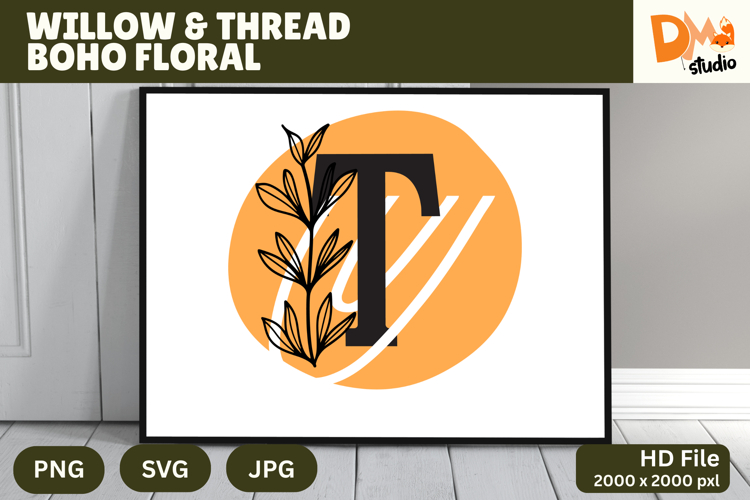 Floral Letter Svg Image 19