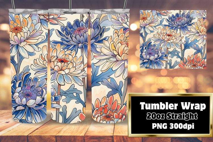 Bright Flower Patterns for 20oz Tumbler Wraps