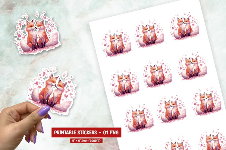 Cute Watercolor Fox Clipart Image 8