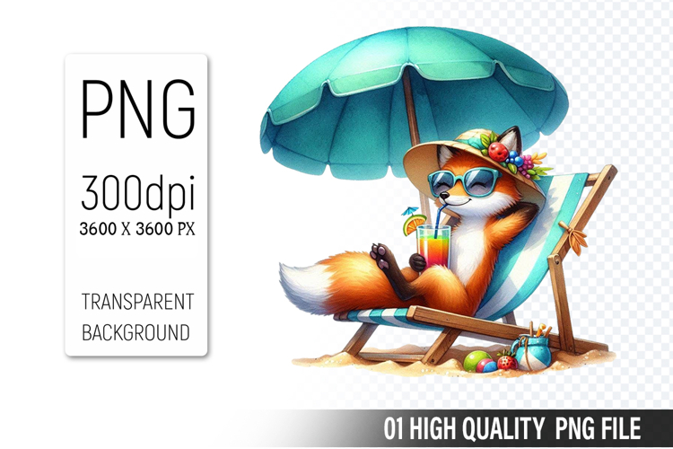Cute Watercolor Fox Clipart Image 8