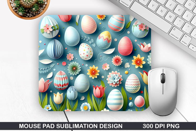 Easter Eggs Mouse Pad Sublimation, Easter Mouse Pad PNG