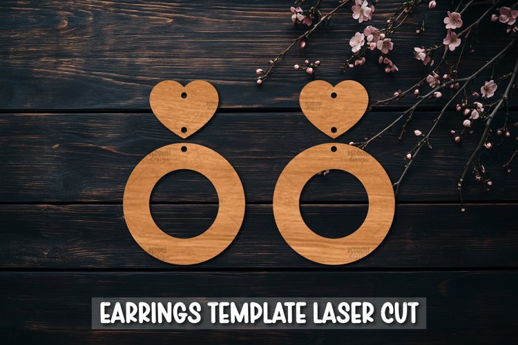Heart Earrings Svg Image 19