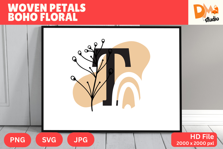 Floral Monogram Letter Svg Image 14