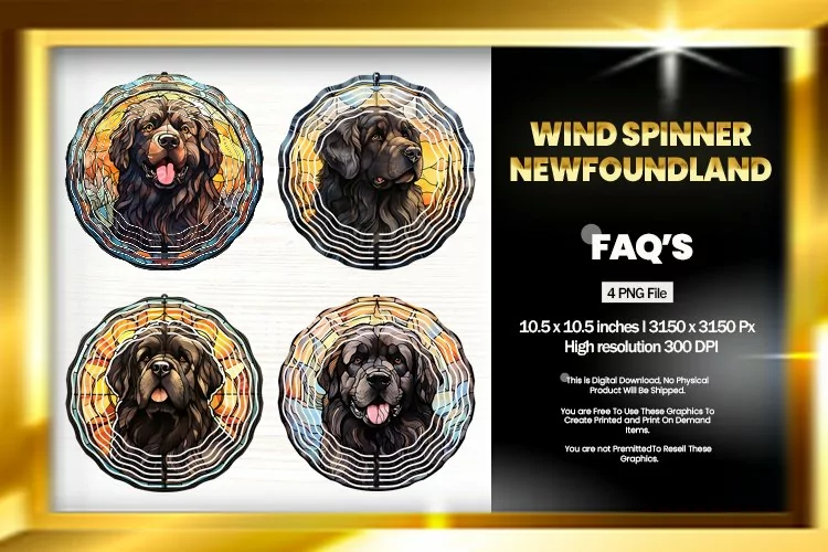 Newfoundland Wind Spinner Sublimation - 04 Variations