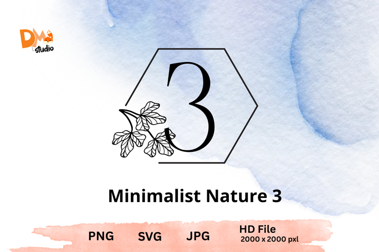 Minimalist Nature Monogram - Elegant Botanical Letter Design