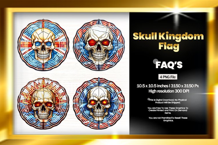 Skull Kingdom Flag Wind Spinner - 04 Variations
