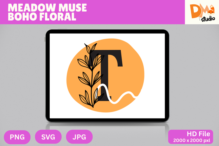 Floral Monogram Letter Svg Image 17
