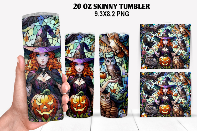 Skinny Tumbler 20oz Wrap Design,Halloween Tumbler PNG Design