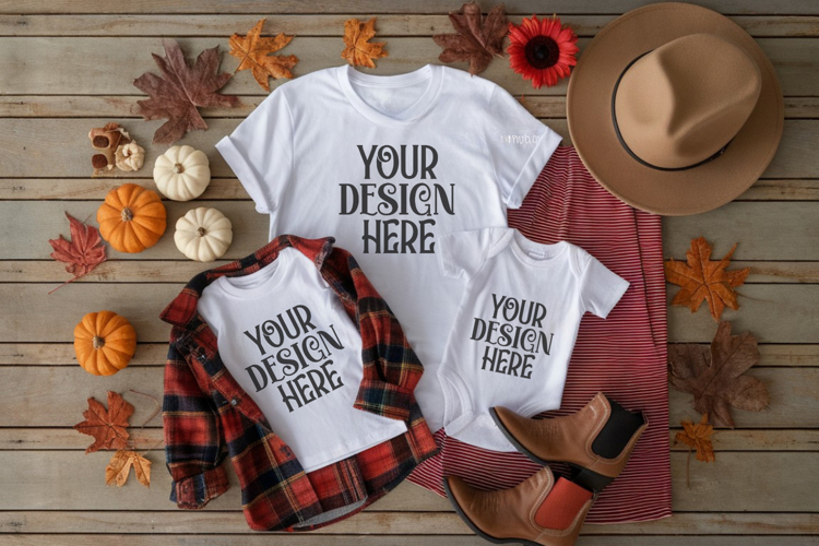 Christmas Family Matching Group T-Shirt Mockup
