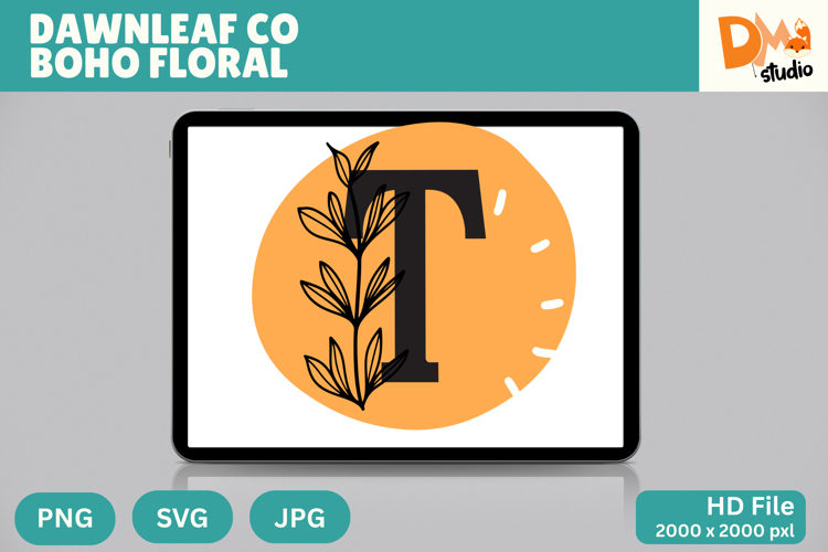 Floral Monogram Letter Svg Image 14