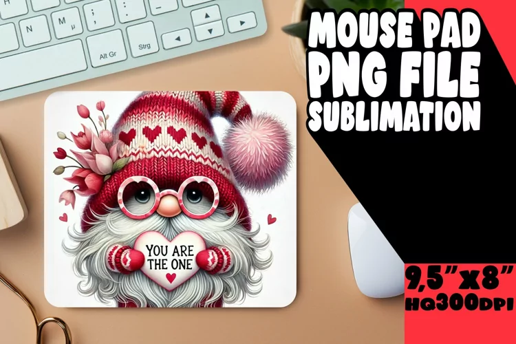 Cozy MOUSE MAT Creative Sublimation, Gnomes