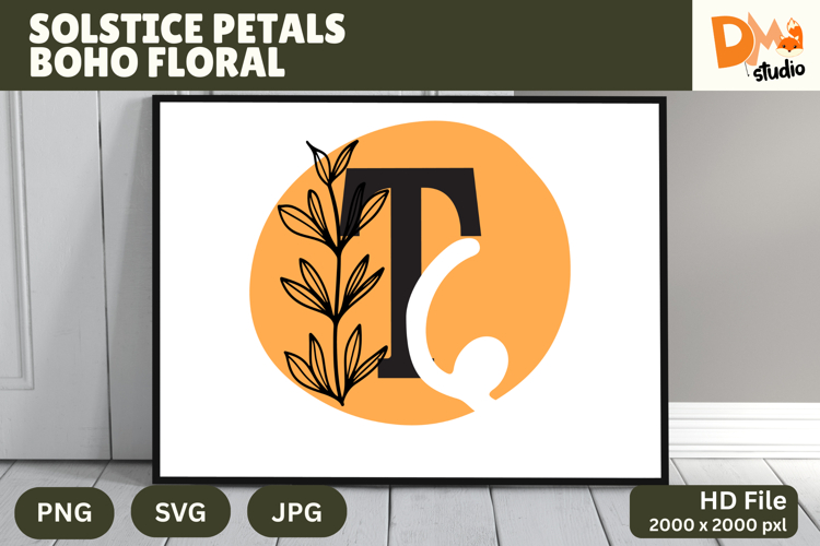 Floral Monogram Letter Svg Image 5