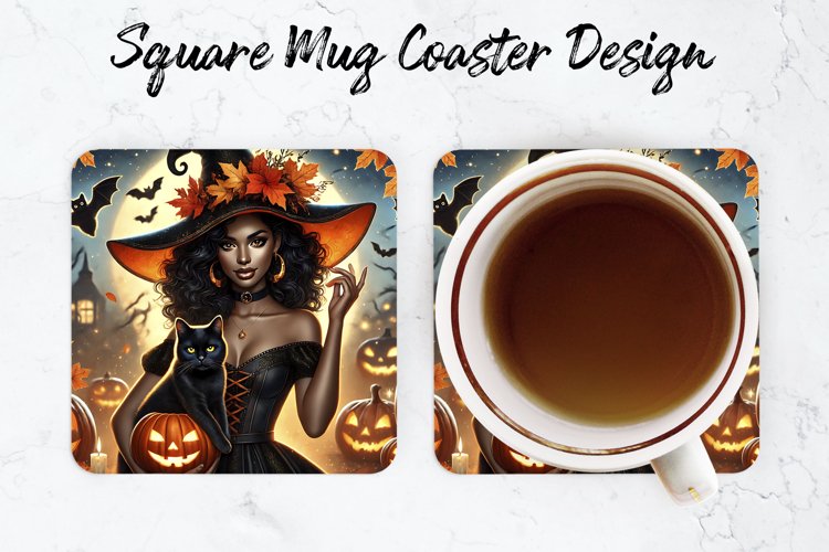 Halloween Witch Mug coaster | Coaster | Sublimation Design