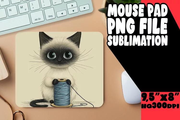 Enchanting Feline Sublimation Mouse Pad